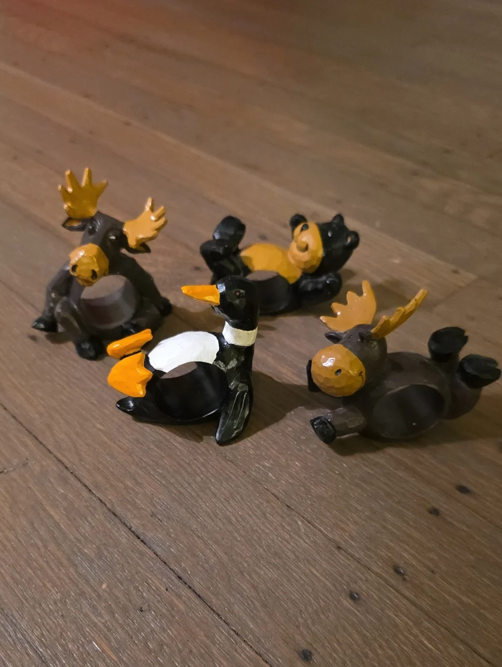 Sonoma Woodland Lodge Cabin Animal Napkin Rings (Set of 4)